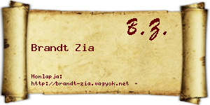 Brandt Zia névjegykártya